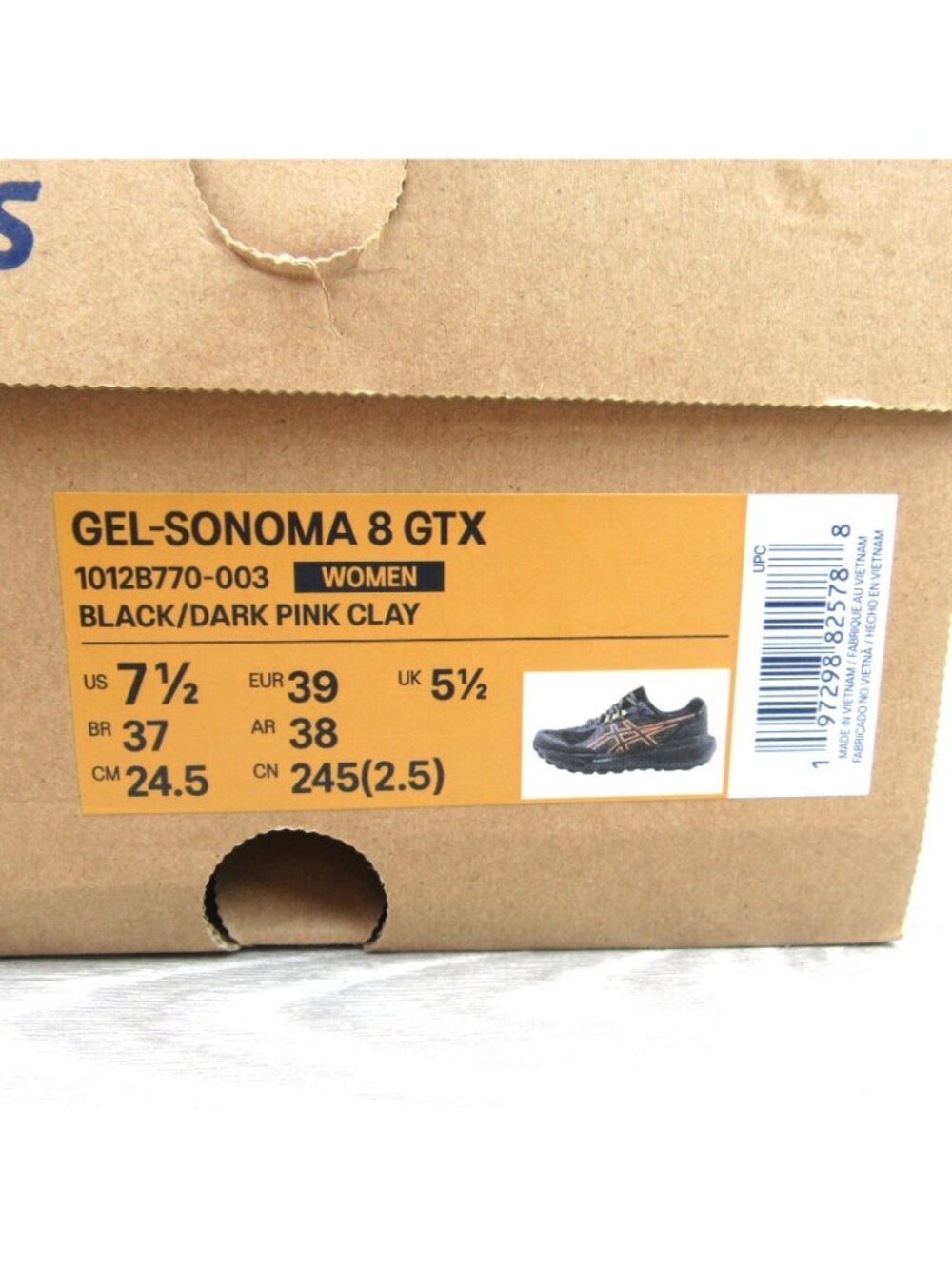 Asics Gel Sonoma 8 GTX Trail Running Shoes Women's Size 7.5 Black NEW - Picture 15 of 16